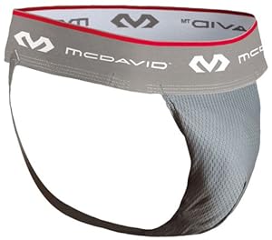 McDavid 3300 HexMesh Athletic Supporter (Grey, Large)
