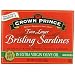 Crown Prince Two Layer Brisling Sardines in Extra Virgin Olive Oil, 3.75-Ounce Cans (Pack of 12)