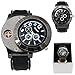 Binmer(TM)Men Windproof Casual Military Quartz Watch USB Cigarette Cigar Flameless Lighter Black