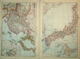 1893 UNIVERSAL MAP CHINA JAPAN TAW-WAN PEKING