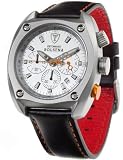 DeTomaso SL1552C-CH - Reloj de caballero de cuarzo, correa de piel color negro