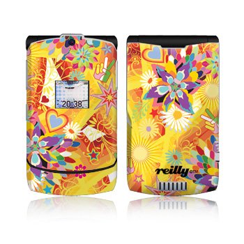 Wall Flower Design Protective Skin Decal Sticker for Motorola RAZR V3/ V3i/ V3c/ V3m/ V3r/ V3t Cell Phones
