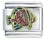 Purple Spade Fish Italian Charms