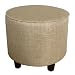 Glitz Tweed Round Ottoman - Gold