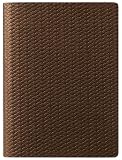 Woven Embossed Leather Journal, Ruled Pages, 5x7", Brown