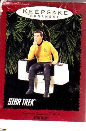 Captain James T. Kirk Seated in Captain's Chair Christmas Ornament - Star Trek: The Original Series - 1995 Hallmark Keepsake Ornament