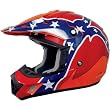 AFX Rebel Adult FX-17 MX Motorcycle Helmet w/ Free B&F Heart Sticker Bundle - Orange