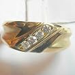 14K Yellow Gold Diamond Man's Ring