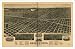 Historic Kearney, Nebraska, c. 1889 (L) Panoramic Map Poster Print Reprint Giclee
