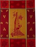 Wine Grapes Jacquard French vibrant colored dish towel
