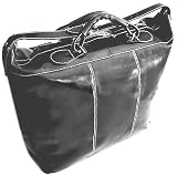 Floto Medium Piana Tote Black Italian Leather Luggage Weekend Bag