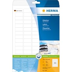 Herma 4336 Etiketten Premium, wei� 35,6x16,9 mm Papier matt 2000 St�ck