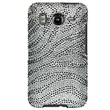 Hard Snap on case With SILVER ZEBRA Bling Bling Full Diamonds Desing Crysta ....