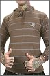 Lost SLIVER Lightweight Pullover Hooded Sweatshirt in Brown