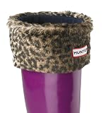 Hunter Leopard Print Cuff Welly Sock