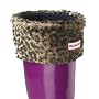 Hunter Leopard Print Cuff Welly Sock