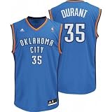 NBA Men's Oklahoma City Thunder Kevin Durant Revolution 30 Road Replica Jersey (Blue, Small)