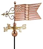 31 &acute; Luxury Polished Copper Patriotic American Flag Weathervane - B003FV5TFW