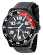Adee Kaye #AK2229-MIPB Men's Black Plated Oversized Acrylic Sports Watch