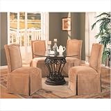Fairfax 6 Piece Round Counter Height Dining Table Set in Beige Floral