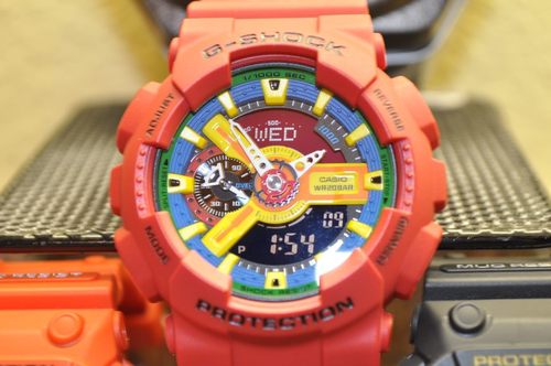 g shock ga 110fc red