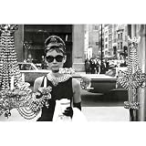 Audrey Hepburn Poster - Breakfast at Tiffany's Window (24x36