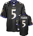 Joe Flacco Youth Jersey: Reebok Black Replica #5 Baltimore Ravens Jersey