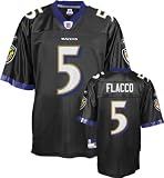 Joe Flacco Youth Jersey: Reebok Black Replica #5 Baltimore Ravens Jersey