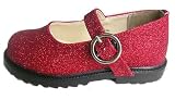 Girls L'amour Red Glitter Mary Jane Shoes