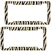 OxGord 2pc Set Plastic License Plate Frames with ZebraTiger Stripes, Brown Black