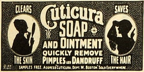 1918 Ad Cuticura Soap Ointment Remedy Medication Pimples Dandruff Hair Products - Original Print Ad