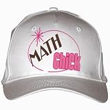 MATH Chick White Hat / Baseball Cap