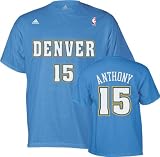 Carmelo Anthony Adidas Name and Number Denver Nuggets T-Shirt - XX-Large