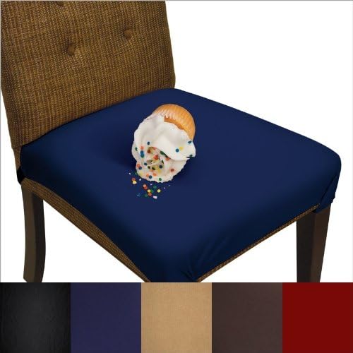 SmartSeat Dining Chair Cover and Protector (Midnight Navy Blue), Removable, Waterproof, Machine Washable, Stain Resistant, Soft, Comfortable Fabric for Kids, Pets, Entertaining, Eldercare