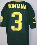 Joe Montana Autographed Notre Dame Custom Jersey with RARE 1977 NATIONAL CHAMPS Inscription