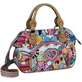 Oilily Handtasche Tasche Handbag Schultertasche Weiss bunt