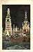1908 Vintage Postcar Luna Park Towers at Night Coney Island New York