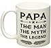 Papa Ceramic Coffee Mug - Funny Father's Day Gift For Dad And Grandpa - Great Birthday Present Idea For Parents - Novelty Cup