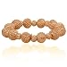 18K Rose Gold over Sterling Silver Large and Small Beaded Beads on a Silicon Stretchy Cord Designer Bracelet