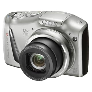 Canon PowerShot SX 150 IS Digitalkamera (14 Megapixel, 12-fach opt. Zoom, 7,6 cm (3 Zoll) Display, bildstabilisiert) silber