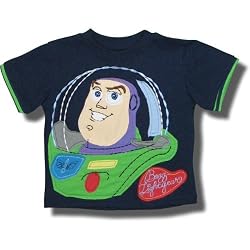 Toy Story - Buzz Lightyear Applique Short Sleeve T-Shirt for Toddler Boys