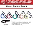 RIPCORDS Resistance Bands - Power Tension 5 Pack