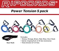 RIPCORDS Resistance Bands - Power Tension 5 Pack
