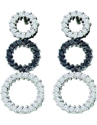 14K Yellow Gold 0.78CT Black Diamond Fashion Earring