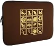 14 inch Brown Recycle Symbol Netbook Laptop Sleeve Bag Carrying Case for Macbook, Acer, ASUS, Dell, HP, Lenovo, Sony, Toshiba