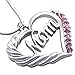 cocojewelry Mother's Day MOM Word Engraved Heart Love Pendant Necklace Gift for Mom