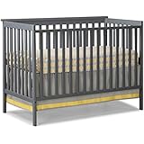 Stork Craft Sheffield Fixed Side Convertible Crib, Gray