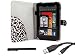 Kroo Melrose Series Folio Cover Case for Amazon Kindle Fire Tablet PC - Leopard Print (Comes with a 3ft Sync/charge Cable and a Stylus Pen)