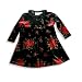 Hartstrings - Toddler Girls Long Sleeve Velvet Dress, Black, Red, Green