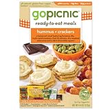 GoPicnic Ready-to-Eat Meals, Hummus + Crackers, 4.4-Ounce Boxes (Pack of 6) by GoPicnic Best Buy